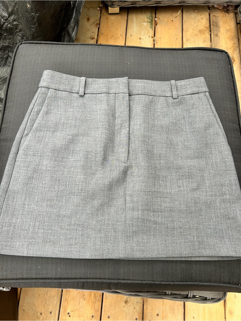 Babaton Gray Pencil Mini Skirt